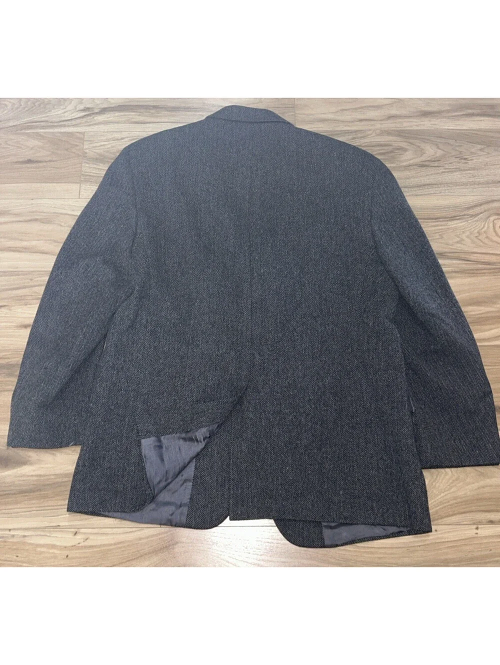 Vintage Brooks Brother 346 Dark Gray Herringbone 44S Men’s Blazer Sports Coat